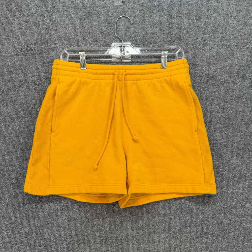 Aritzia Tna Cozy‎ Fleece Shorts Women Medium Yellow Lounge High Rise Fleece